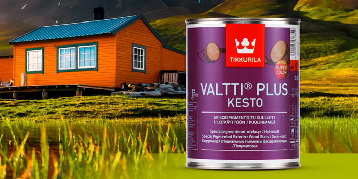 Яркий оттенок для Вашего дома вместе с новинкой 2018 от Tikkurila – лазурью Valtti Plus Kesto!